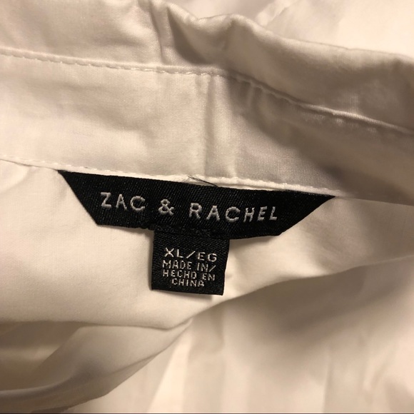 Zac & Rachel White Button Down Blouse - Picture 5 of 6